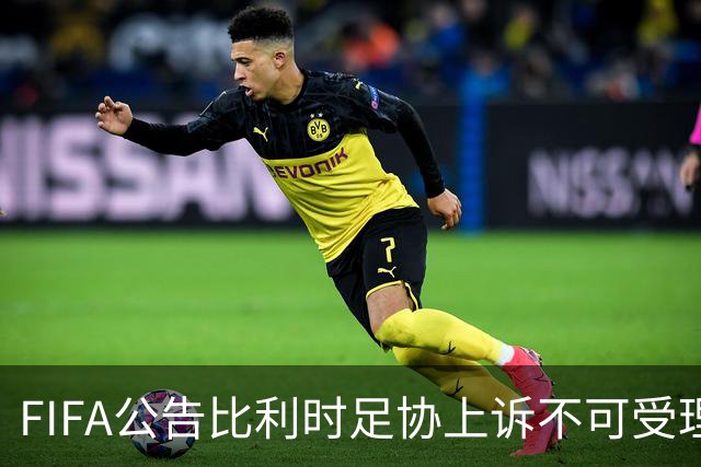 FIFA公告比利时足协上诉不可受理 理由是非程序当事方